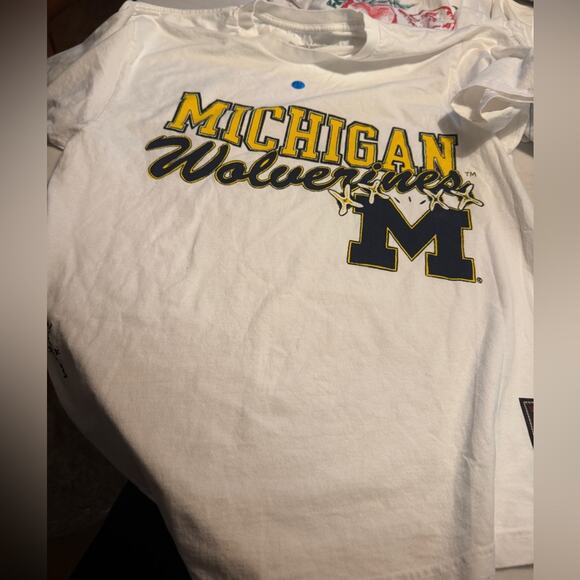Cactus Jack Travis Scott Mitchell & Ness University Of Michigan Tee New w/o Tag - Picture 4 of 7
